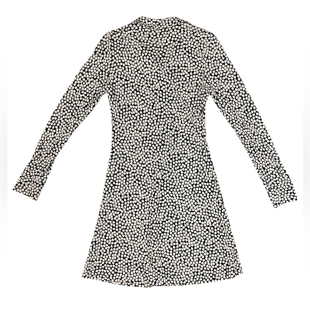 Diane Von Furstenberg Silk Anna Jersey Long Sleeve Shirt Dress Size 6 - Picture 7 of 7